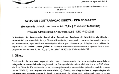 Termo de Referência – Aviso de Contratação direta
